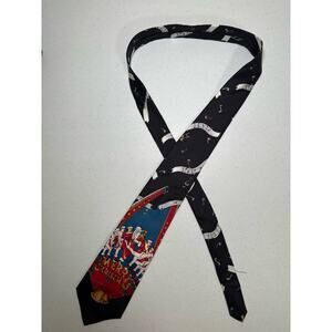 Stafford Merry Christmas Mens Neck Tie 100% Silk Santa Dancers